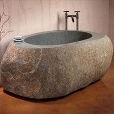 Bañera imitación piedra a medida. Efecto piedra.